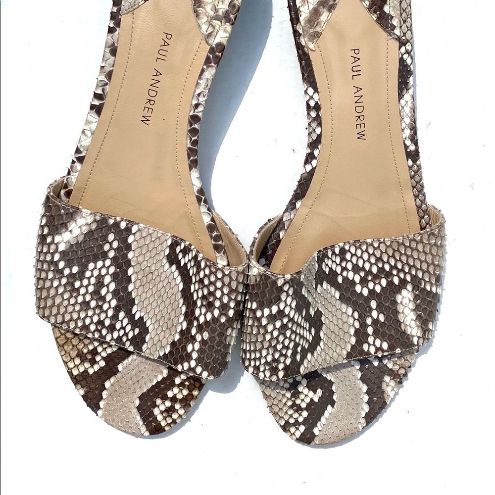 Paul Andrew Snakeskin Slides / Sandals 39